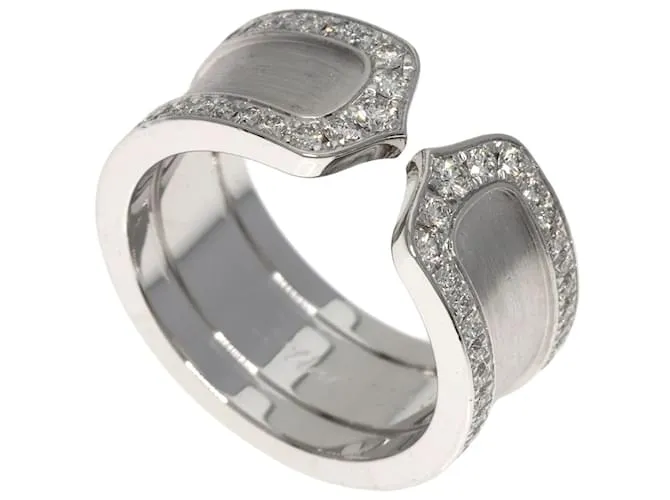 Anillo Cartier C2 Edge Diamante en Oro Blanco de 18K 