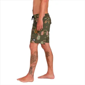 Bañador VOLCOM corto para Hombre con cintura elástica TRONCOS ALIENADOS – MOSSSTONE Ref. A2512003 Ozzy Wrong verde