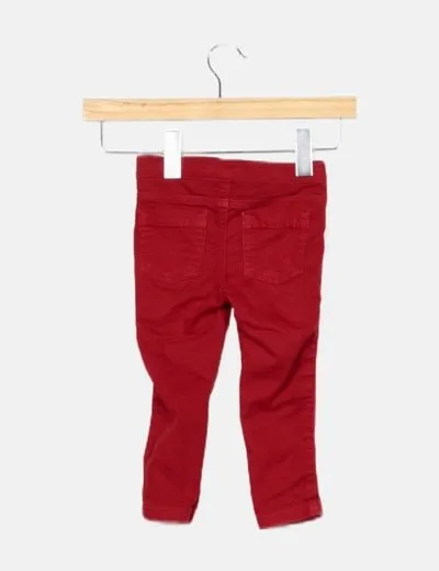 Benetton Pantalón rojo básico