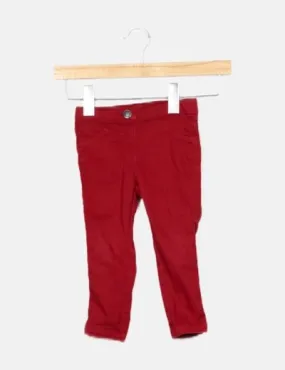 Benetton Pantalón rojo básico