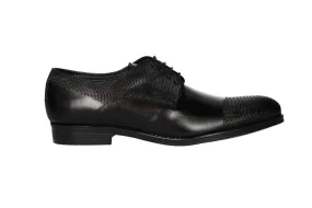 Blucher Piel Negro Punta /carrilleras/cuello Picado Piso Gom