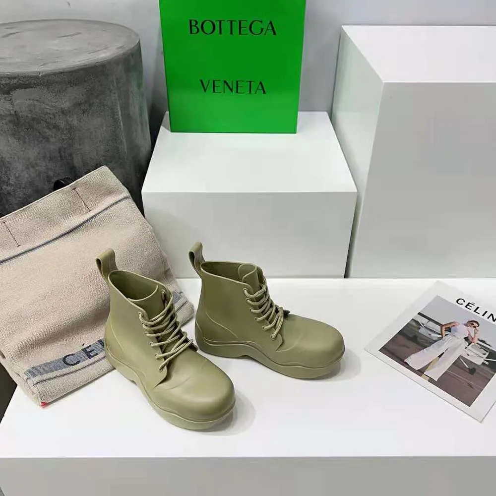 Bottega Veneta Botín unisex con cordones Puddle-Verde