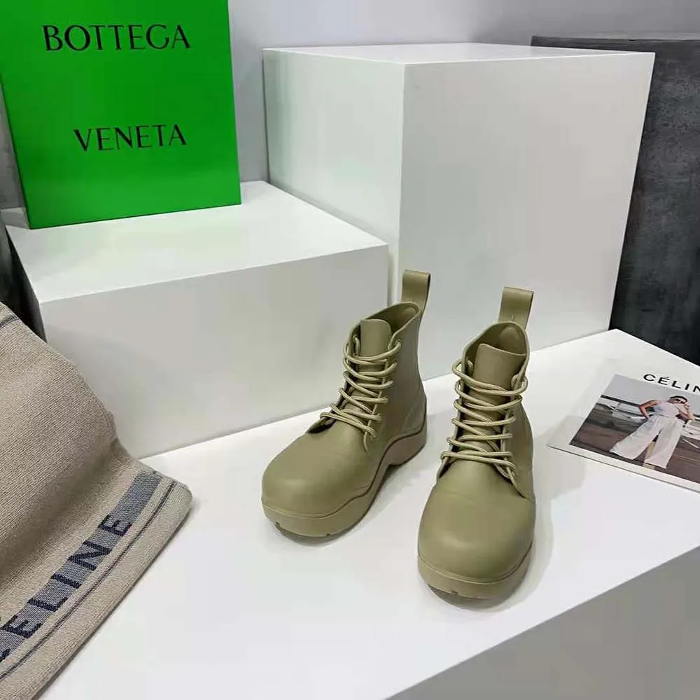 Bottega Veneta Botín unisex con cordones Puddle-Verde