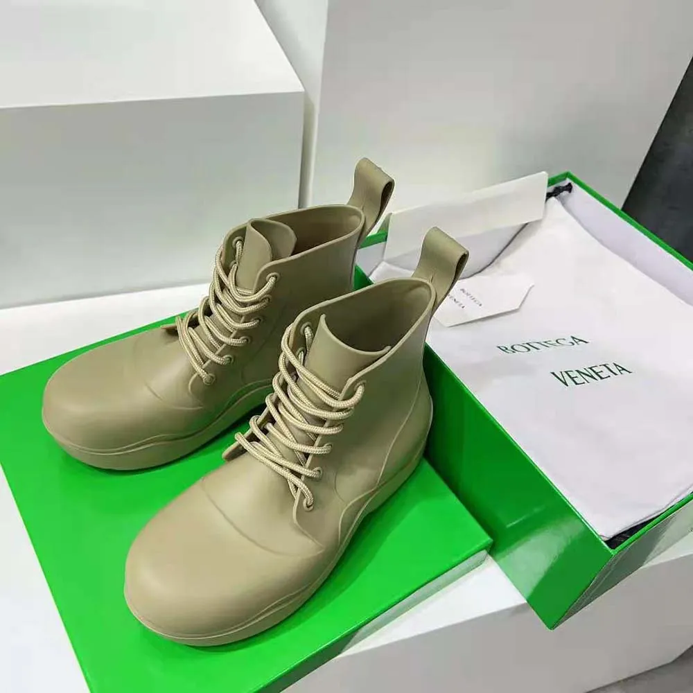 Bottega Veneta Botín unisex con cordones Puddle-Verde