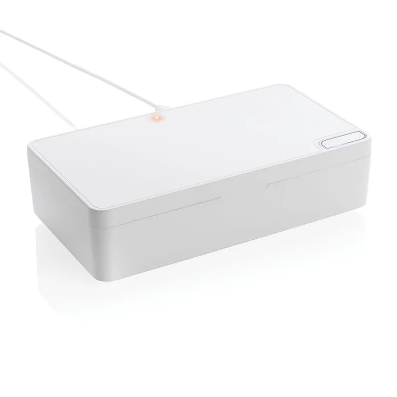 Caja esterilizadora corporativa con cargador de móvil UV-C