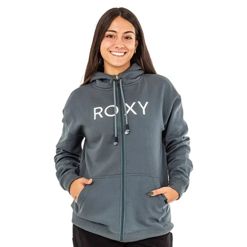 Campera Roxy Logo Verde Petróleo