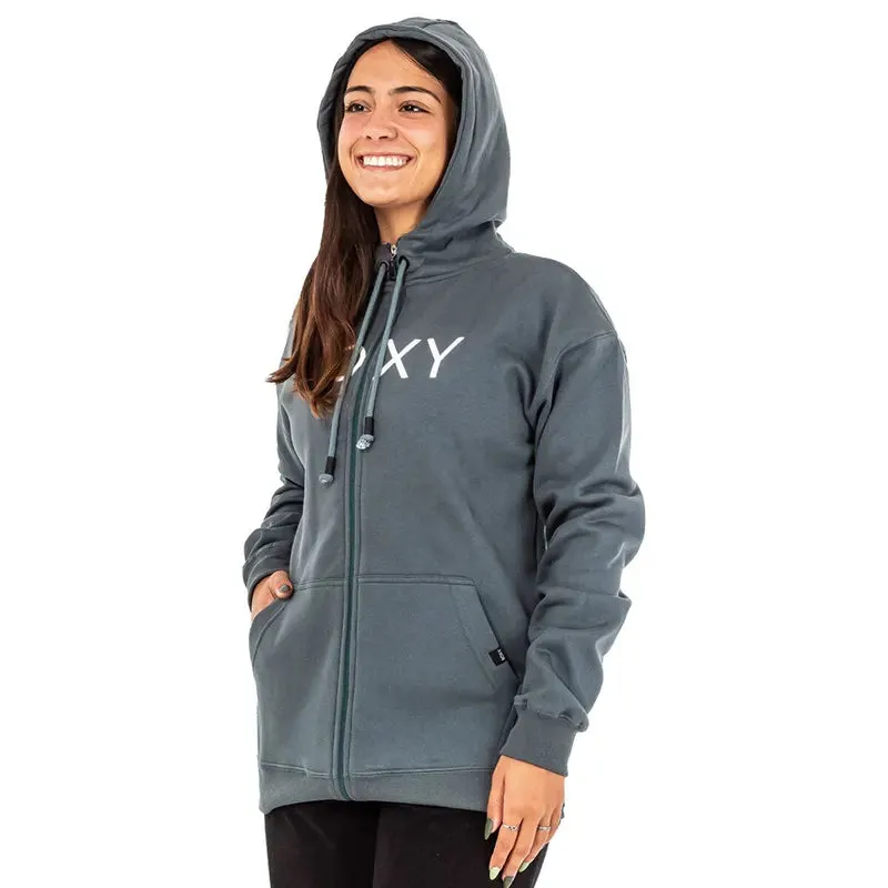 Campera Roxy Logo Verde Petróleo