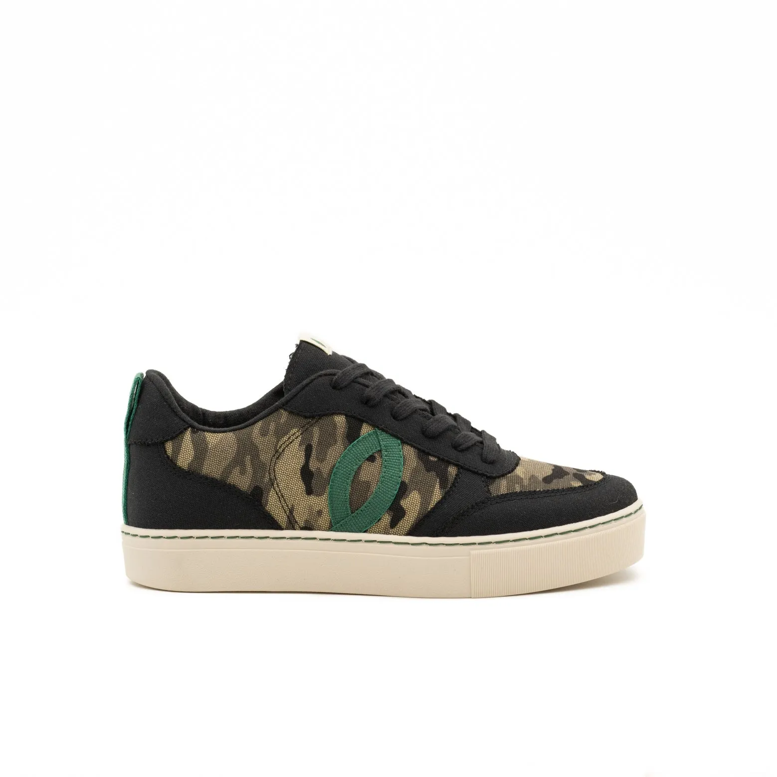 CARSON Zapatilla vegana negra/camuflaje SON020