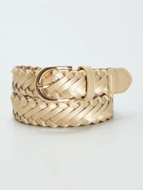 Cinturón trenzado - BEIGE