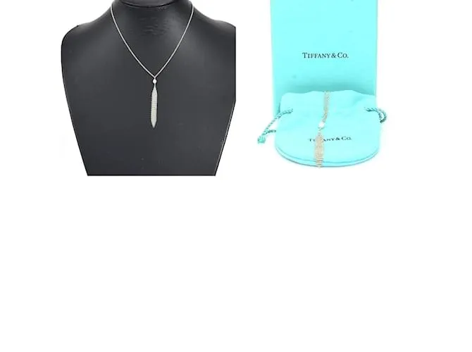 Collar de plata 925 Tiffany & Co. con colgante de perla 