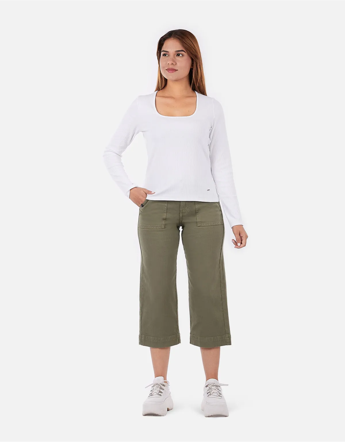 Cropped culotte verde mm