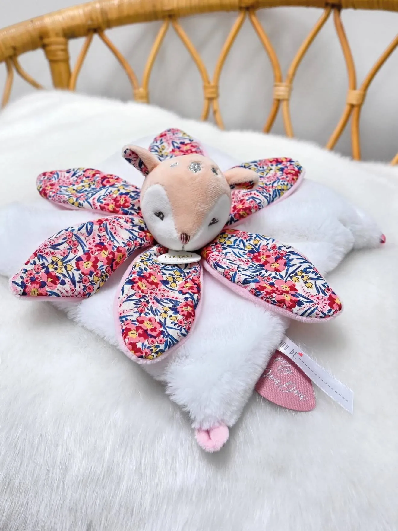 Doudou pétalo 27 cm Boh'aime - DOUDOU ET COMPAGNIE