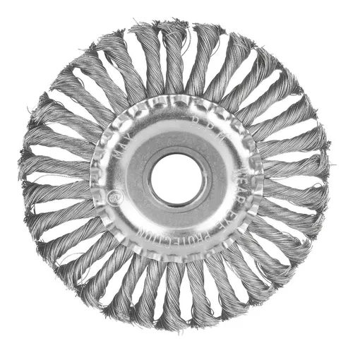 Escobilla Grata Circular De Metal Trenzado Esmeril Banco 6 Ingco