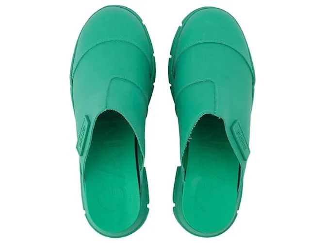 Ganni Mule Retro Caucho Reciclado Verde 