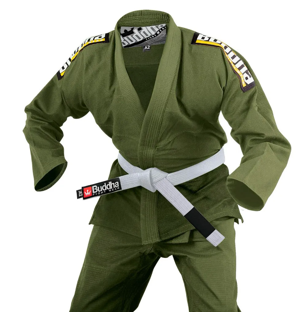 Gi Jiujitsu Buddha Infinity Caqui + Cinturón Blanco