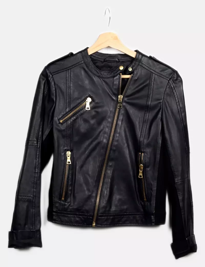 Mango Chaqueta biker Piel