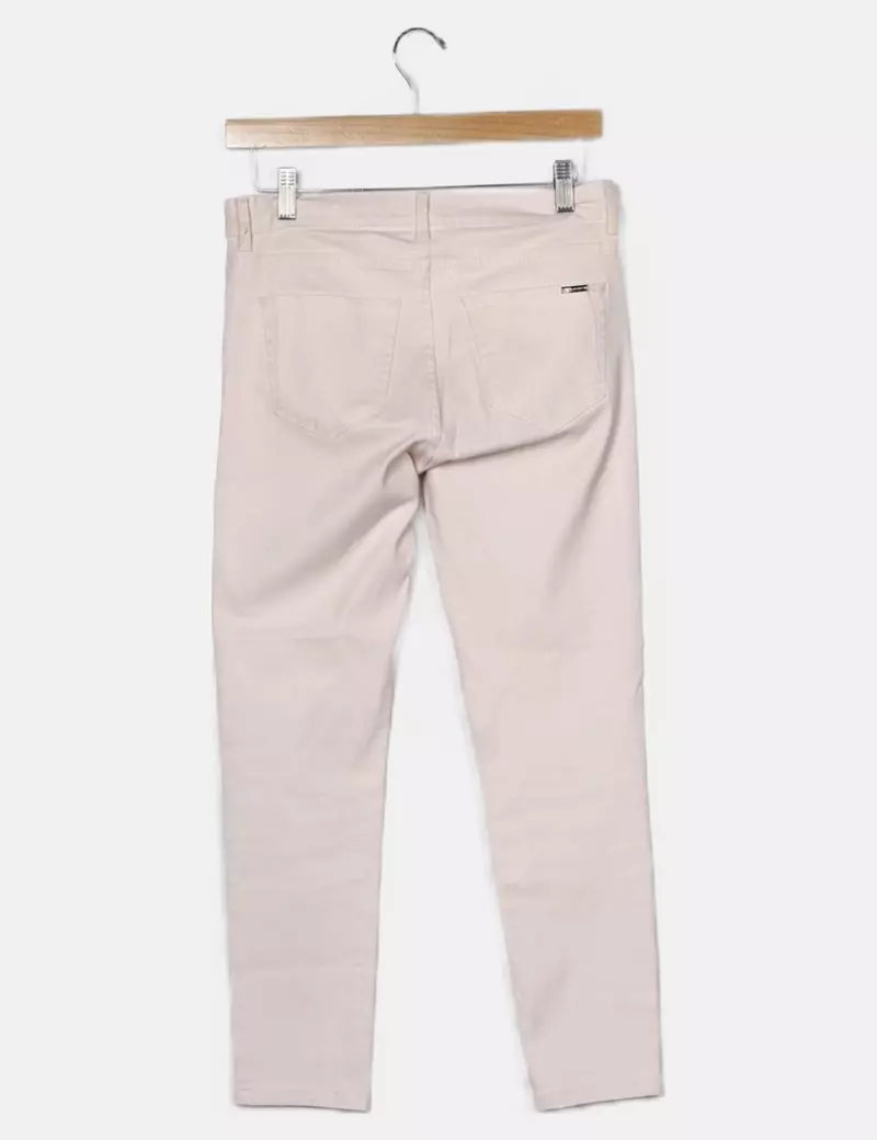 Mango Pantalón rosa básico