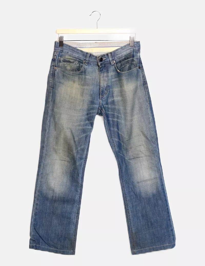 Massimo Dutti Pantalón denim azul