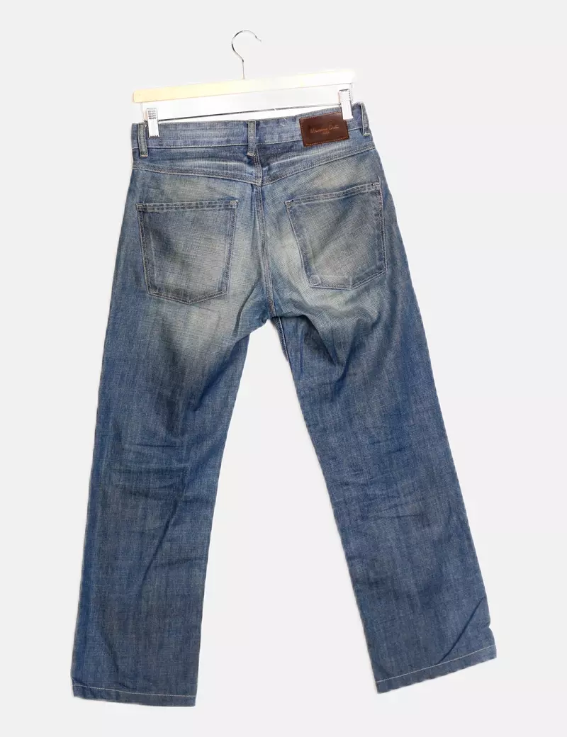 Massimo Dutti Pantalón denim azul