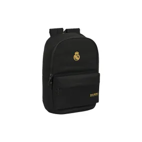 Mochila Adaptable Negra/Mostaza Real Madrid