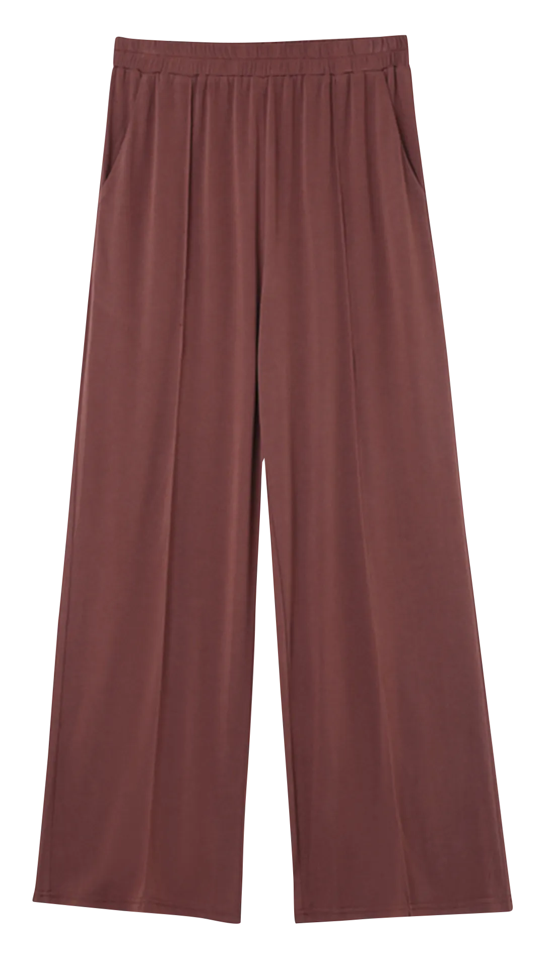 NESS - Pantalón ancho con pinza en marron