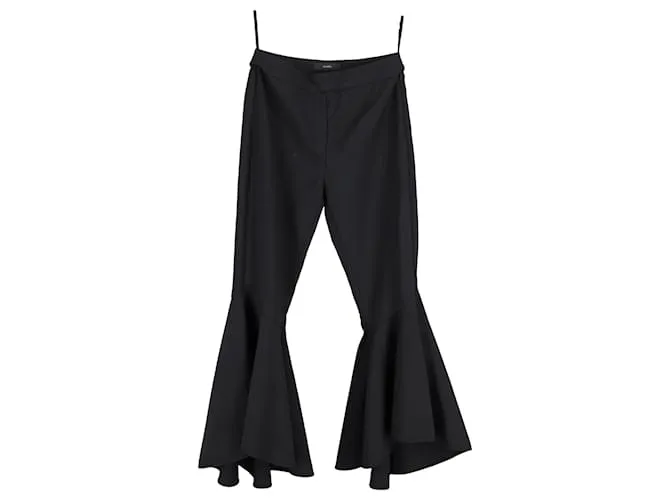 Pantalón acampanado Ellery de poliéster negro 