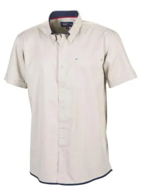 Pen Duick PK600 - Camisa Brandy Manga Corta - Beige/Navy