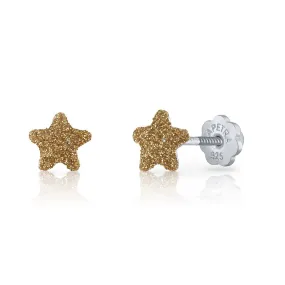 Pendientes Plata Dorado Purpurina