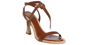 Sandalias Clarita de cuero espresso de Alexandre Birman Castaño 