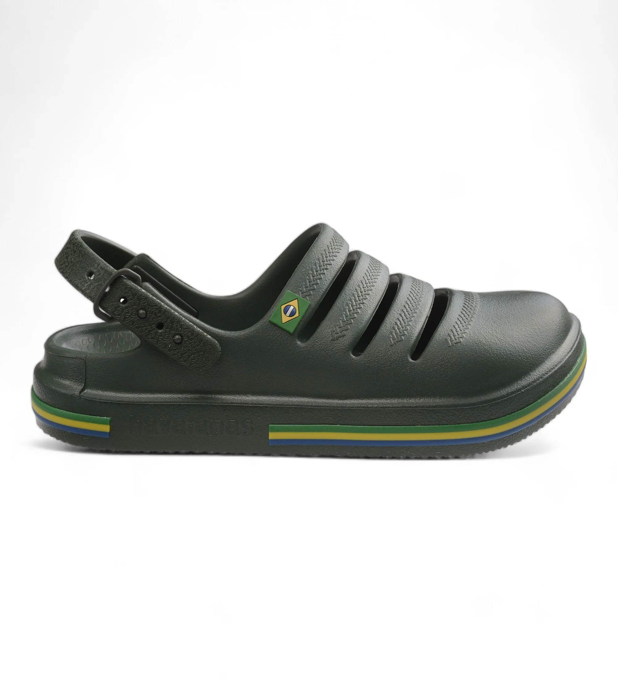 Sandalias Clog Brasil verde