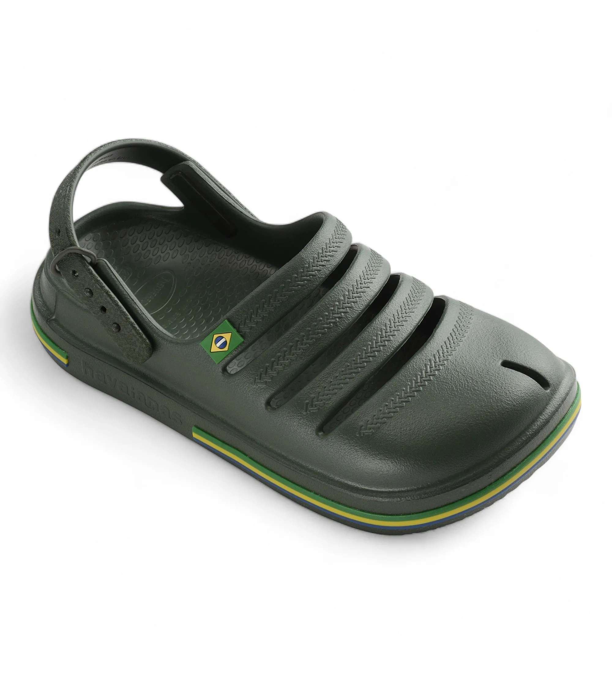 Sandalias Clog Brasil verde