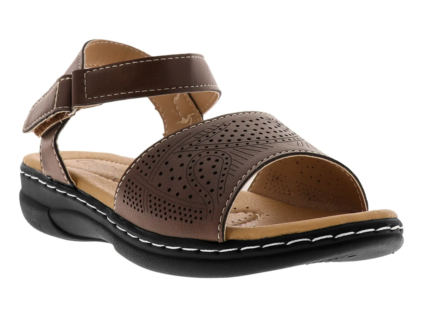 Sandalias Comfort Fit 19642 Café Para Mujer