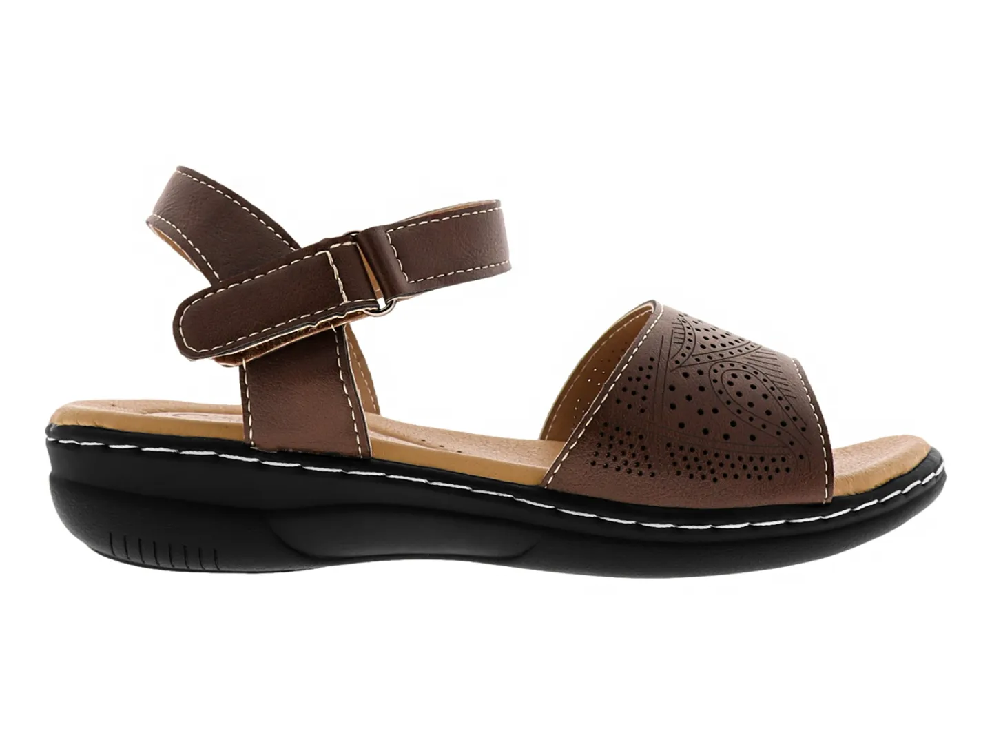 Sandalias Comfort Fit 19642 Café Para Mujer