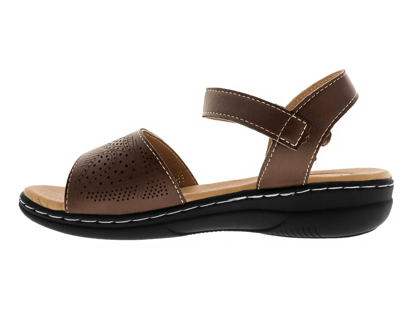 Sandalias Comfort Fit 19642 Café Para Mujer