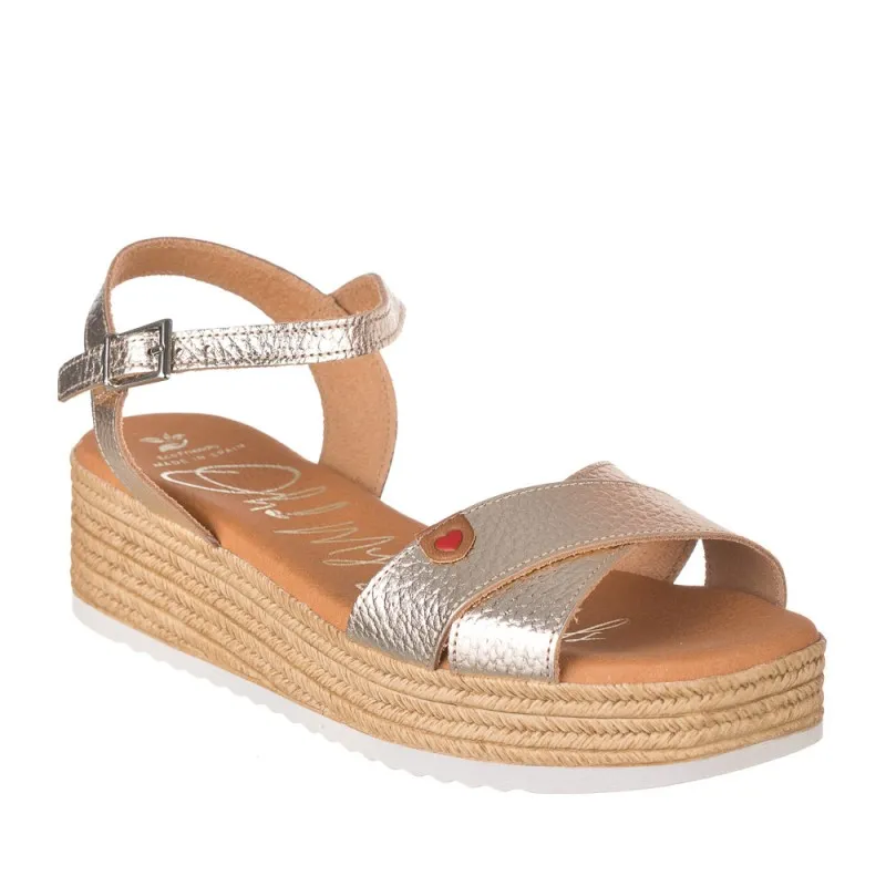 Sandalias De TacÓn Oh My Sandals 5466 Mujer Oro