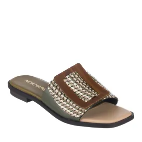 Sandalias Planas Noa Harmon 9375 Mujer Kaki