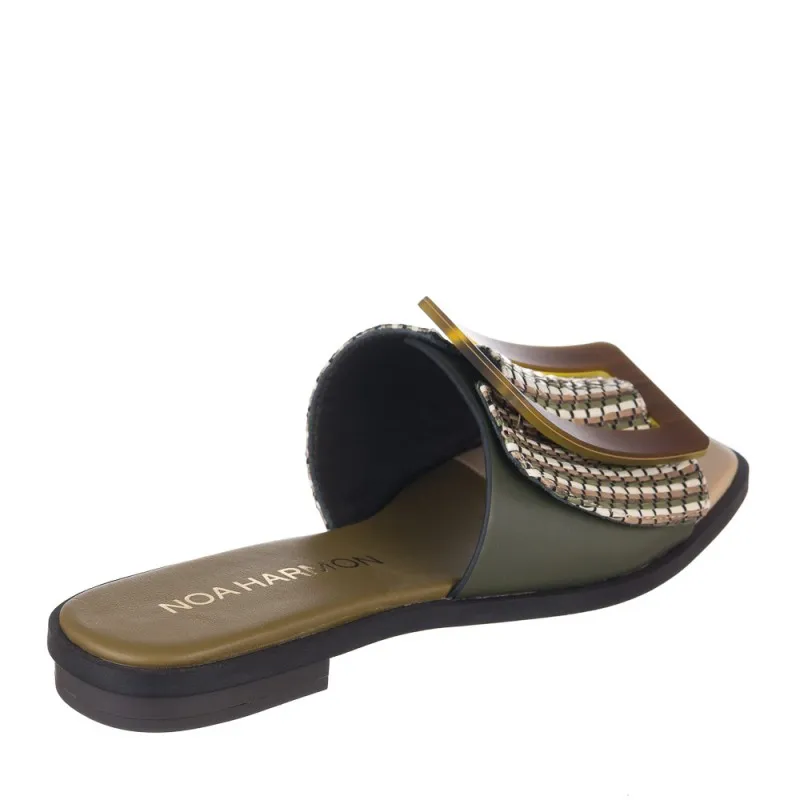 Sandalias Planas Noa Harmon 9375 Mujer Kaki