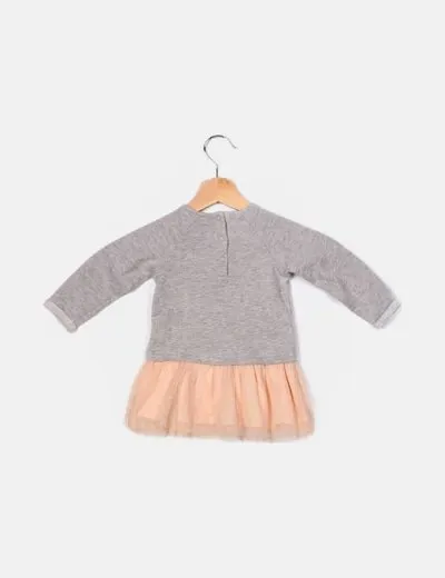 Sfera Vestido gris combinado