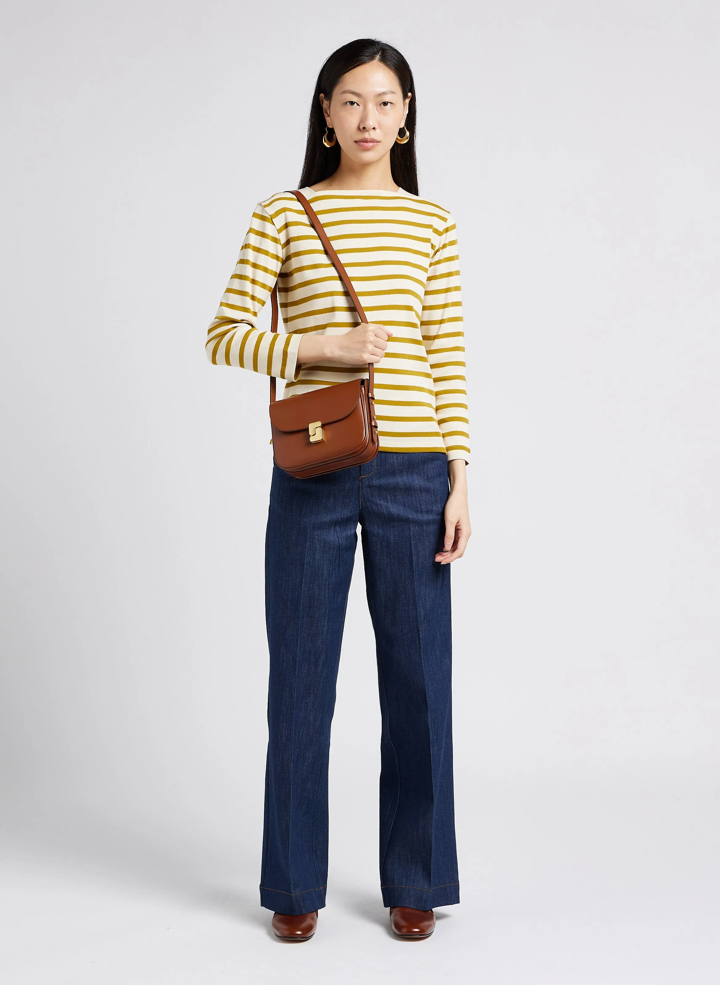 SOEUR CALIFORNIA - Vaquero boot-cut de mezcla de algodón en azul