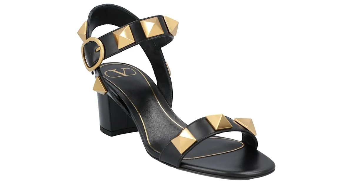 Valentino Garavani Sandalias Valentino Roman Stud negras Negro 