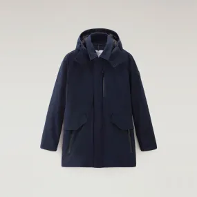 Woolrich Barrow Mac Soft Shell Coat Men's Melton Blue