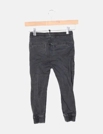 Zara Pantalón baggy gris