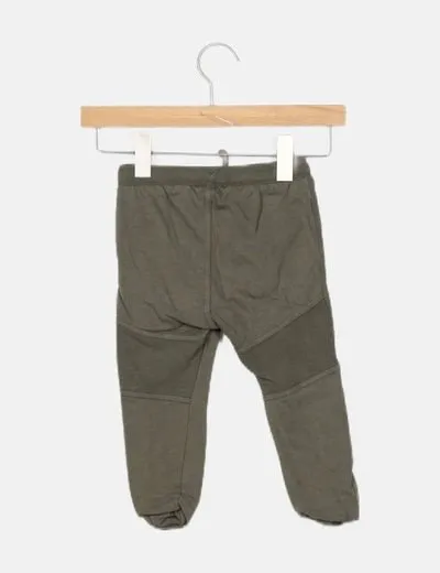 Zara Pantalón baggy verde