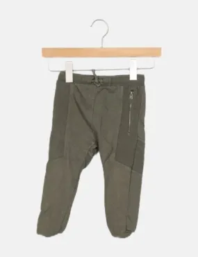 Zara Pantalón baggy verde